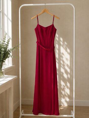 Matte Satin Drop Waist Corset Dress